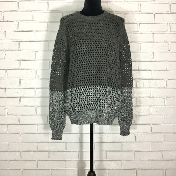 SI IAE Sweaters - SI IAE Women’s Knit Colorblock Gray Silver Sweater